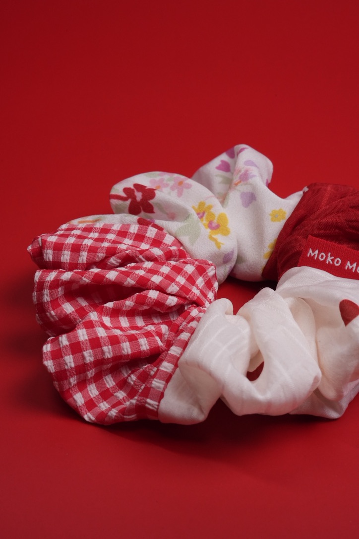 Berry Gingham Scrunchie